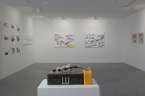 vue de l exposition à la Hab Galerie - cl : Marc Domage - © Frac des Pays de la Loire